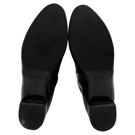 Prada Reißverschluss-Knielange Stiefel aus schwarzem Leder - Image 6