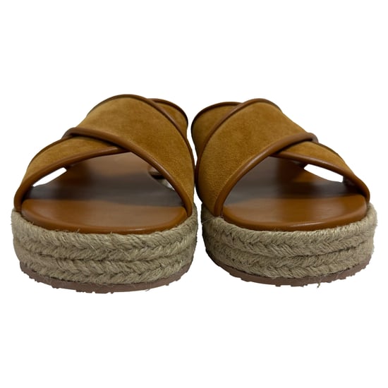 Gianvito Rossi Espadrilles mit Kreuzgurt in braunem Wildleder - Image 2