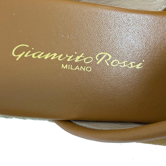 Gianvito Rossi Espadrilles mit Kreuzgurt in braunem Wildleder - Image 6