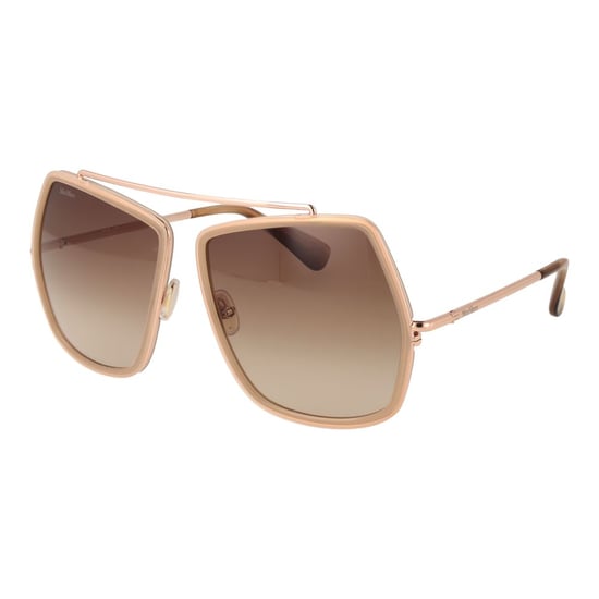 Max Mara Beige Metallsonnenbrille - Image 1