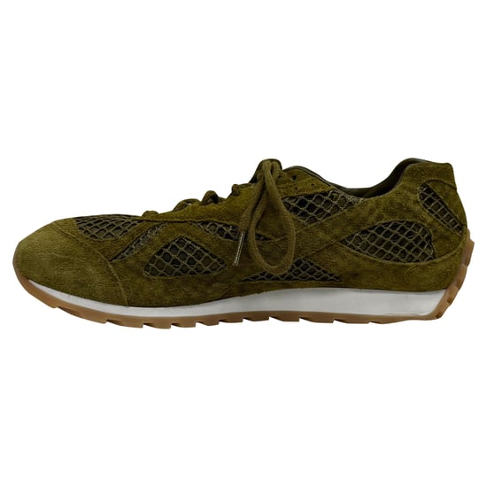 Bottega Veneta Orbit Sneakers aus olivgrünem Wildleder - Image 2