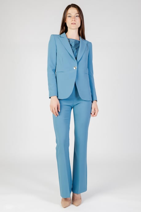 Hellblauer Blazer, taillierte Passform - Image 2
