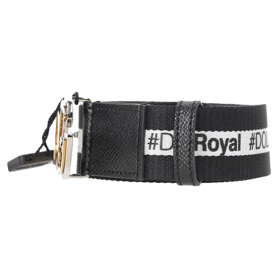 Dolce & Gabbana DG Logo Schnallen Gürtel aus schwarzem Canvas - Image 2