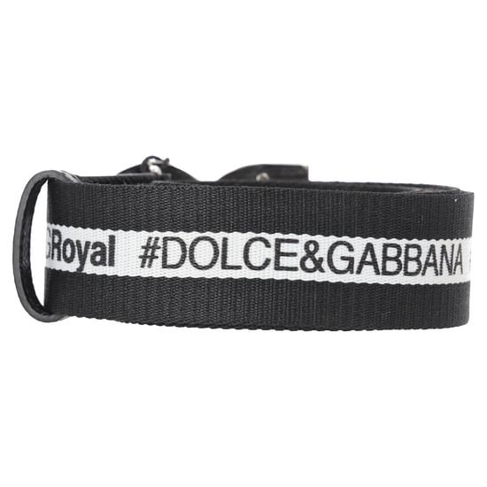 Dolce & Gabbana DG Logo Schnallen Gürtel aus schwarzem Canvas - Image 3