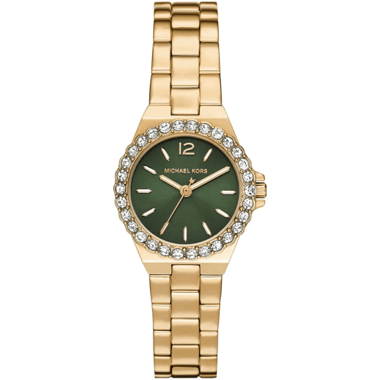 Michael Kors MK7395 Lennox 30mm Gold Grünes Zifferblatt Damenarmbanduhr - Image 1