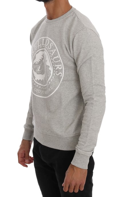 Frankie Morello Grauer Baumwoll-Crewneck-Pullover - Image 2