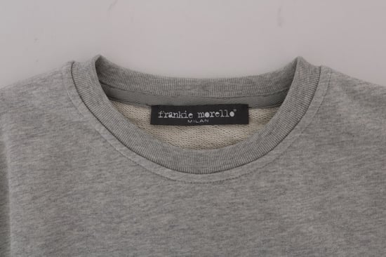 Frankie Morello Grauer Baumwoll-Crewneck-Pullover - Image 5