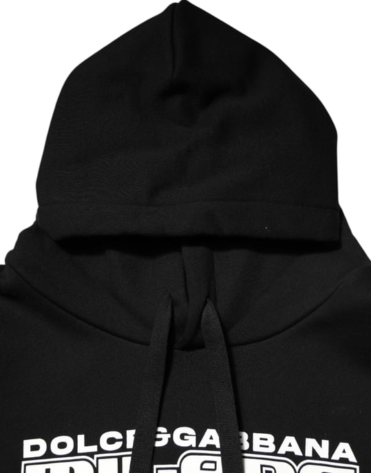Dolce & Gabbana Schwarzer Baumwoll-Hoodie mit DG Milano-Logo-Print - Image 6