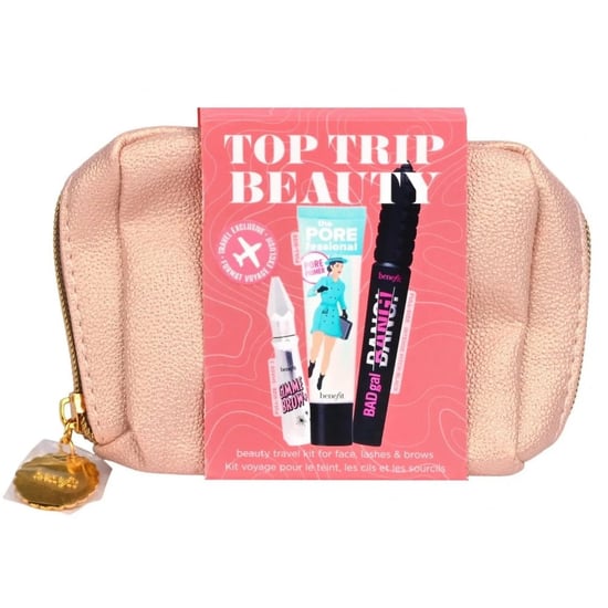 Benefit Top Trip Beauty Set 22ml Primer + 8,5g Mascara + In Farbe 3 + Tasche Gimme Brow - Image 1