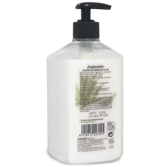 Babaria Flüssige Seife mit Aloe Vera 500ml - Image 2