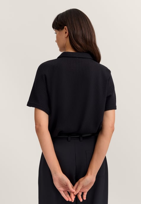Bugatti Damen T-Shirt aus strukturierter Baumwollmischung - Image 2