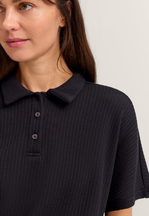 Bugatti Damen T-Shirt aus strukturierter Baumwollmischung - Image 4