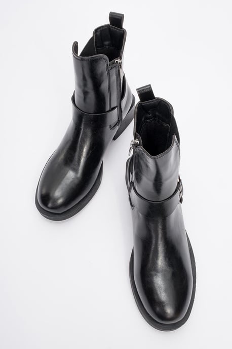 Stone Schnalle Reißverschluss Stiefelette - Image 2