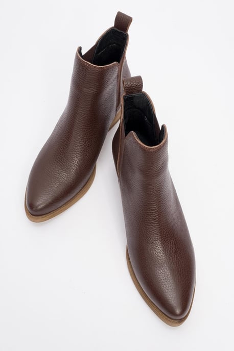Dovena Leder Blockabsatz Stiefelette (Damen) - Image 2