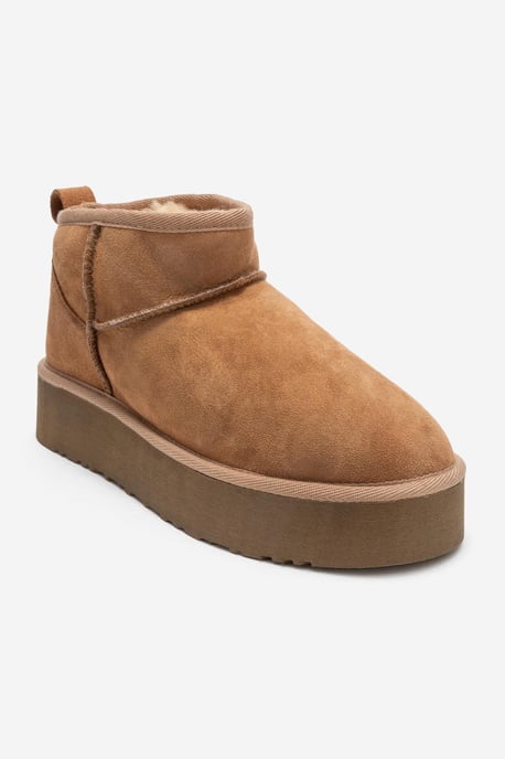 Havana Leder-Plateauform Stiefelette - Image 1