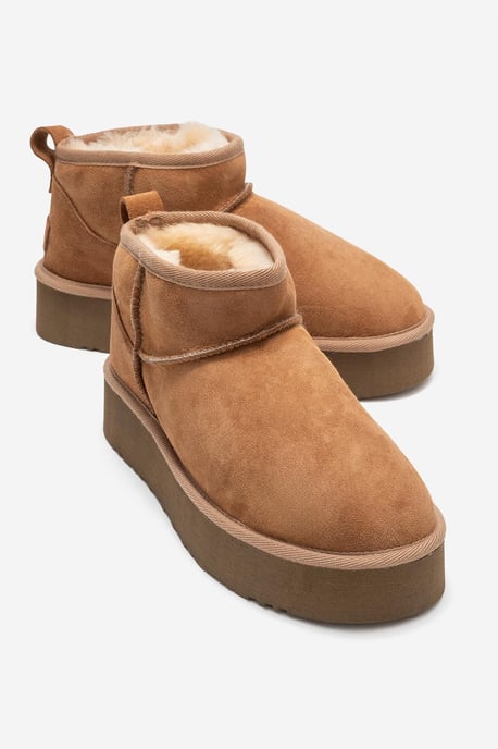 Havana Leder-Plateauform Stiefelette - Image 2