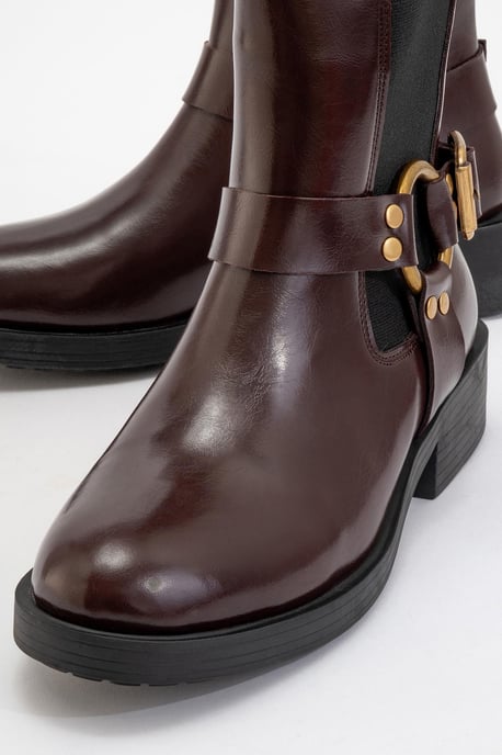 Stone Schnalle Reißverschluss Stiefelette - Image 3