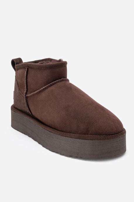 Havana Leder-Plateauform Stiefelette - Image 1