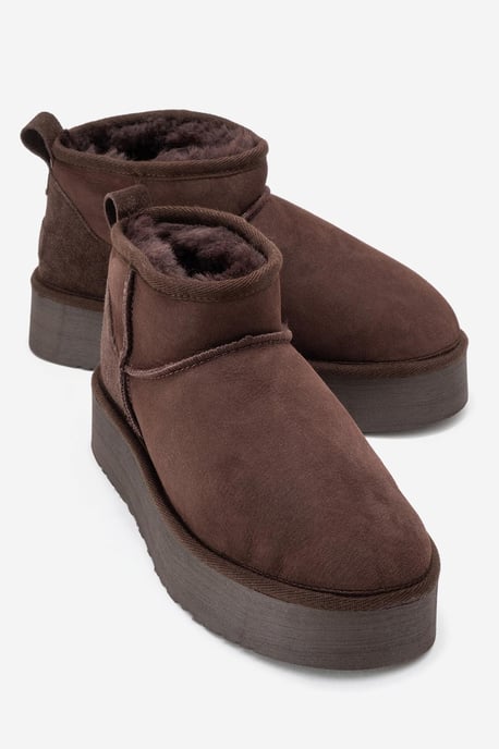 Havana Leder-Plateauform Stiefelette - Image 2