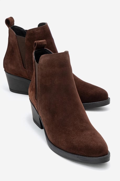 Dovena Leder Blockabsatz Stiefelette (Damen) - Image 1