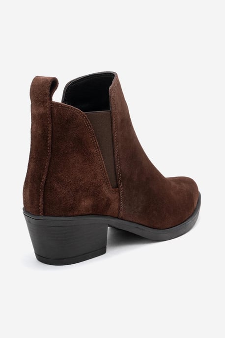 Dovena Leder Blockabsatz Stiefelette (Damen) - Image 5