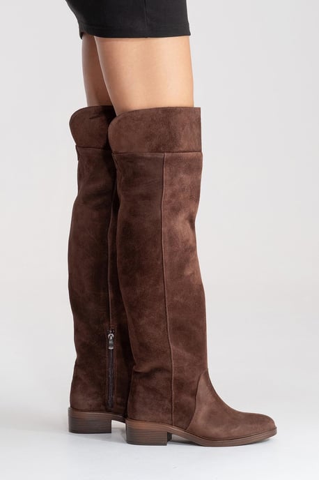 Petya Leder Oberschenkelhoher Stiefel - Image 5