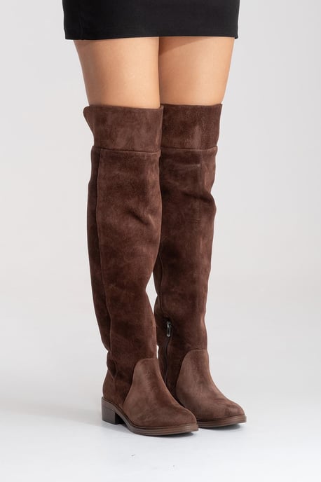 Petya Leder Oberschenkelhoher Stiefel - Image 6