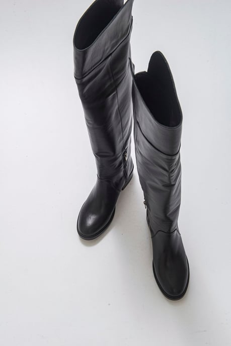 Petya Leder Oberschenkelhoher Stiefel - Image 3