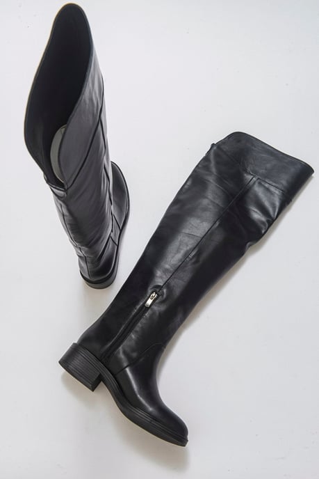 Petya Leder Oberschenkelhoher Stiefel - Image 5