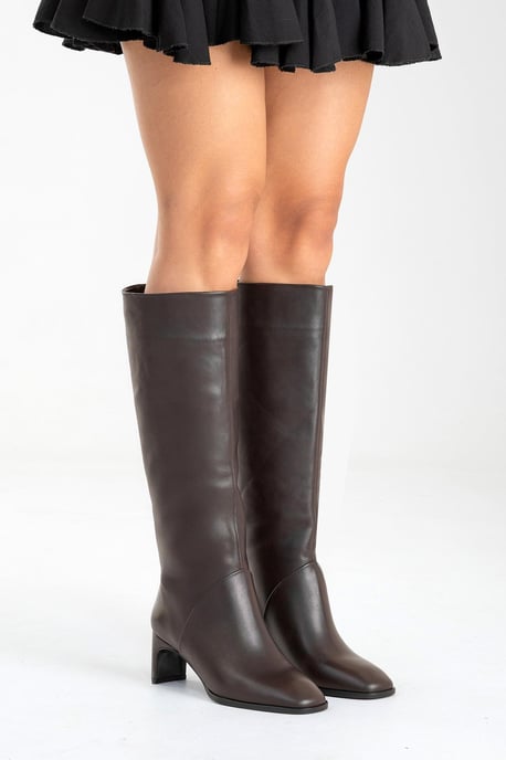 Taly Leder Blockabsatz Kniehoher Stiefel (Damen) - Image 4