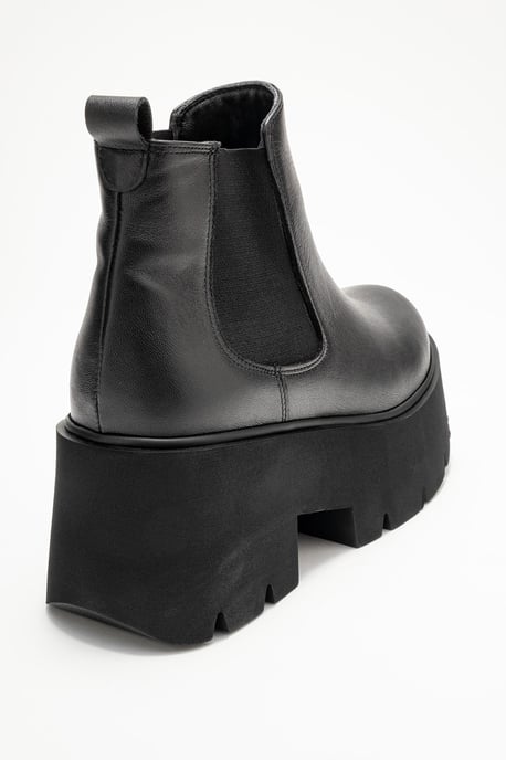 Clen Leder-Plateaustiefelette Chelsea - Image 5