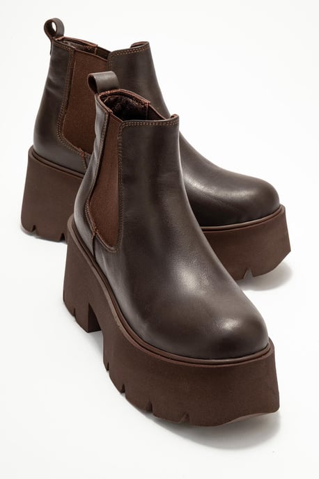 Clen Leder-Plateaustiefelette Chelsea - Image 2