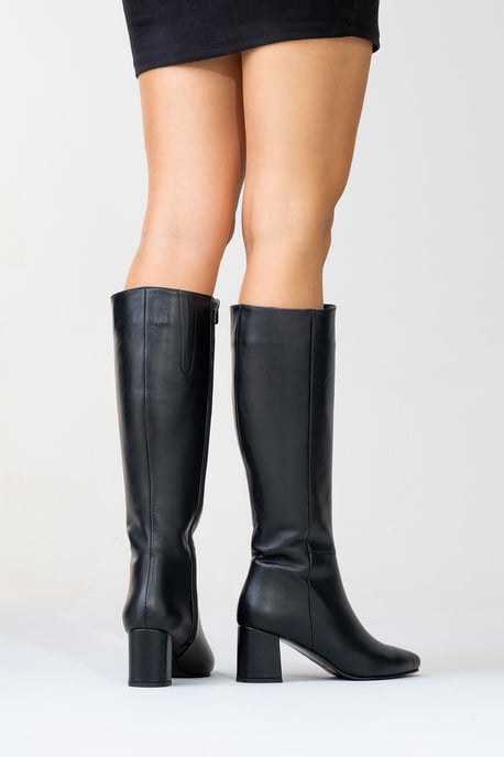 Sejas Leder Blockabsatz Knieholer Stiefel (Damen) - Image 3