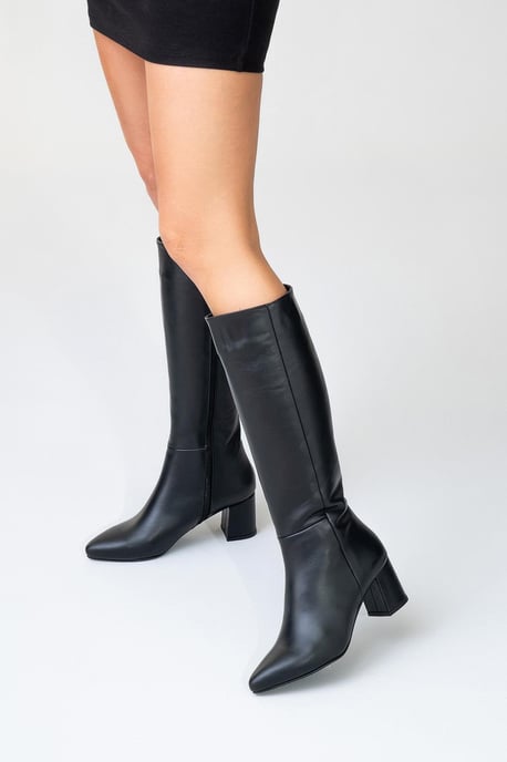 Sejas Leder Blockabsatz Knieholer Stiefel (Damen) - Image 5