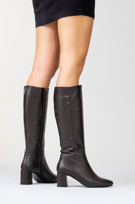 Sejas Leder Blockabsatz Knieholer Stiefel (Damen) - Image 5