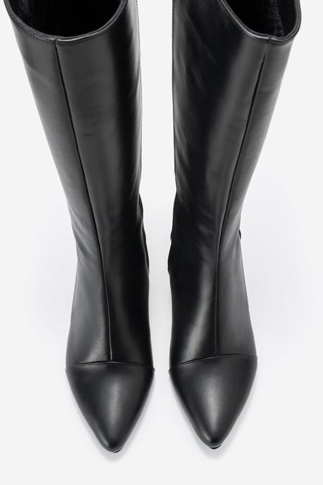Osmera Leder Blockabsatz Kniehoher Stiefel - Image 3