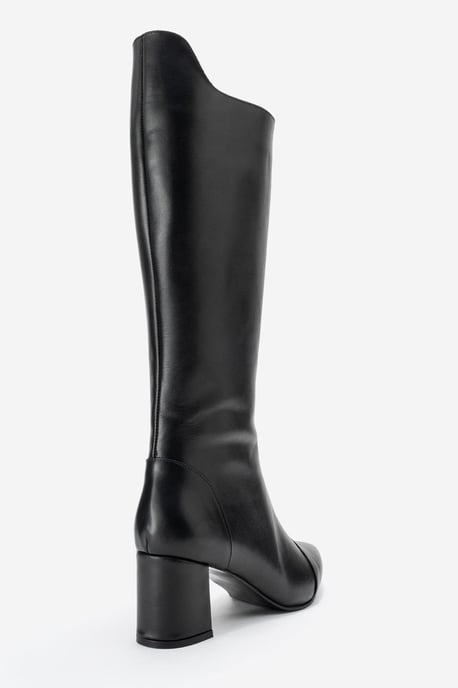 Osmera Leder Blockabsatz Kniehoher Stiefel - Image 5