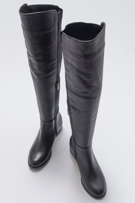 Cassie Leder Knieholer Stiefel - Image 3