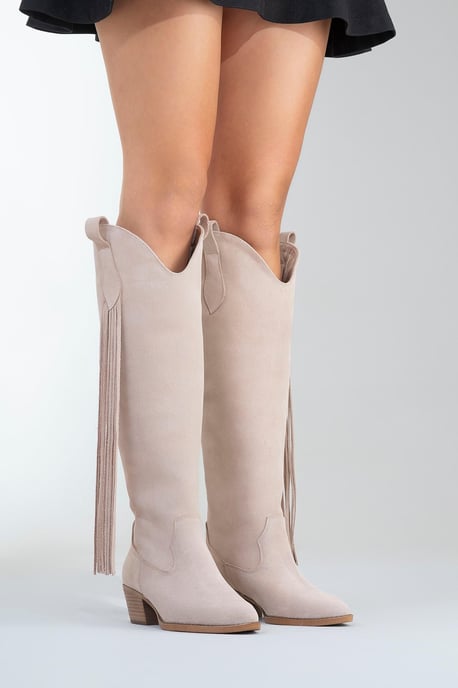 Rios Leder Fransen Kniehoher Stiefel - Image 3