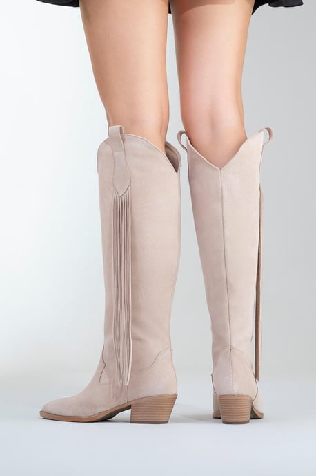 Rios Leder Fransen Kniehoher Stiefel - Image 4