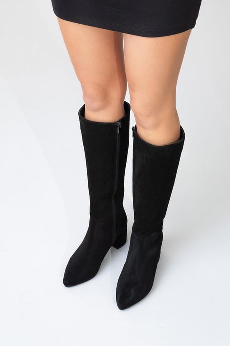 Sejas Leder Blockabsatz Knieholer Stiefel (Damen) - Image 3