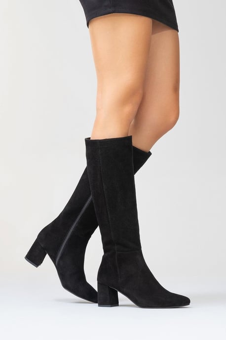 Sejas Leder Blockabsatz Knieholer Stiefel (Damen) - Image 5