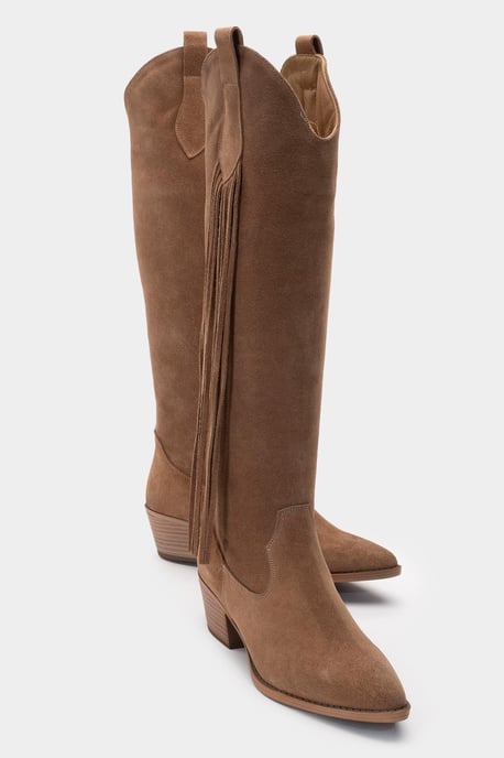 Rios Leder Fransen Kniehoher Stiefel - Image 1
