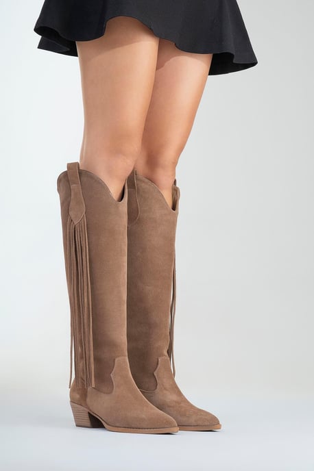 Rios Leder Fransen Kniehoher Stiefel - Image 3
