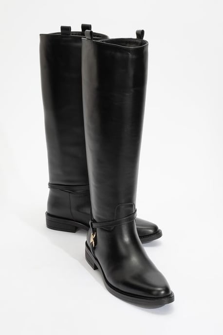 May Leder Kniehoher Schnallenstiefel - Image 1