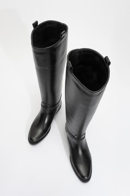 May Leder Kniehoher Schnallenstiefel - Image 2