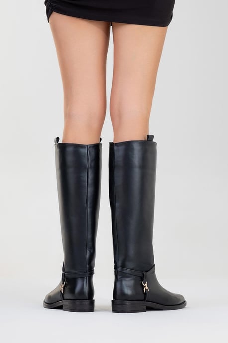 May Leder Kniehoher Schnallenstiefel - Image 6