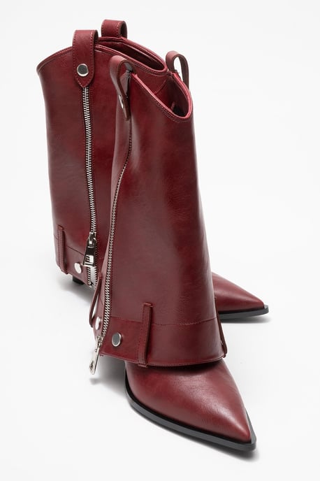 Lola Reißverschluss Spitzer Zehenbereich Absatz Stiefel - Image 1