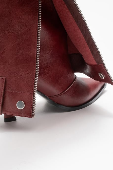 Lola Reißverschluss Spitzer Zehenbereich Absatz Stiefel - Image 6