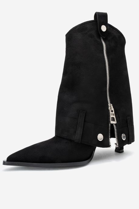 Lola Reißverschluss Spitzer Zehenbereich Absatz Stiefel - Image 4